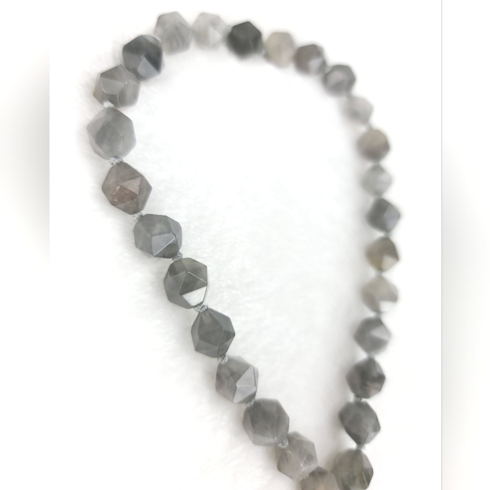 Grey quartz pocket mala, gray mala, meditation mala, prayer beads, worry…
